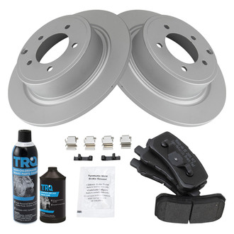 TRQ® - Rear Disc Brake Kit with Semi-Metallic Pads
