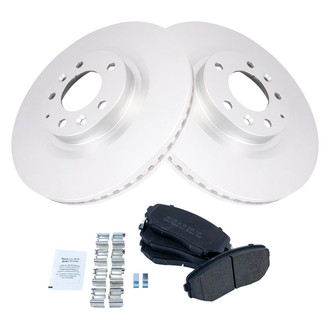 TRQ® - Front Disc Brake Kit with Semi-Metallic Pads