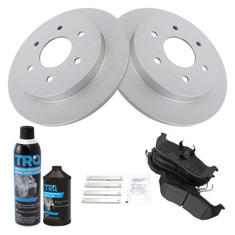 TRQ® - Rear Disc Brake Kit with Semi-Metallic Pads