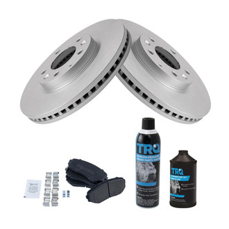 TRQ® - Front Disc Brake Kit with Semi-Metallic Pads