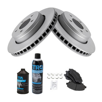 TRQ® - Front Disc Brake Kit with Semi-Metallic Pads
