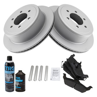 TRQ® - Rear Disc Brake Kit with Semi-Metallic Pads