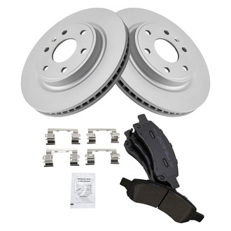 TRQ® - Front Disc Brake Kit with Semi-Metallic Pads