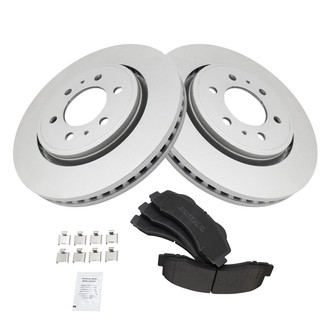 TRQ® - Front Disc Brake Kit with Semi-Metallic Pads