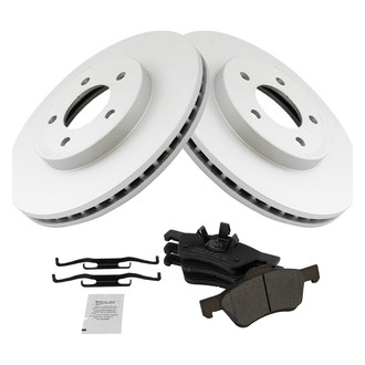 TRQ® - Front Disc Brake Kit with Semi-Metallic Pads