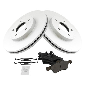 TRQ® - Front Disc Brake Kit with Semi-Metallic Pads