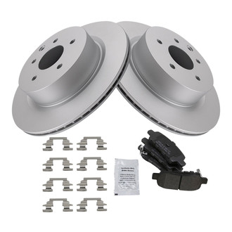 TRQ® - Rear Disc Brake Kit with Semi-Metallic Pads