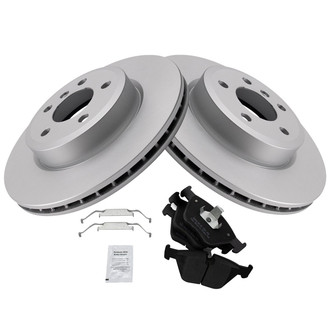 TRQ® - Front Disc Brake Kit with Semi-Metallic Pads