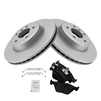 TRQ® - Front Disc Brake Kit with Semi-Metallic Pads