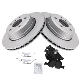 TRQ® - Rear Disc Brake Kit with Semi-Metallic Pads
