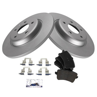 TRQ® - Rear Disc Brake Kit with Semi-Metallic Pads