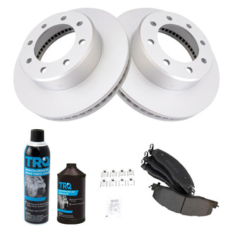 TRQ® - Front Disc Brake Kit with Semi-Metallic Pads