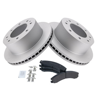 TRQ® - Rear Disc Brake Kit with Semi-Metallic Pads