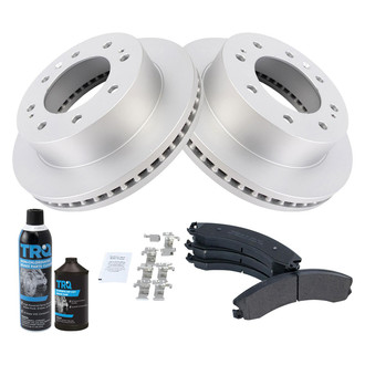 TRQ® - Front Disc Brake Kit with Semi-Metallic Pads