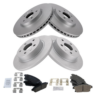 TRQ® - Front and Rear Disc Brake Kit with Ceramic Pads
