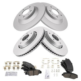 TRQ® - Front and Rear Disc Brake Kit with Ceramic Pads
