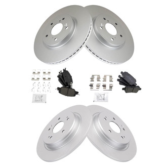 TRQ® - Front and Rear Disc Brake Kit with Ceramic Pads