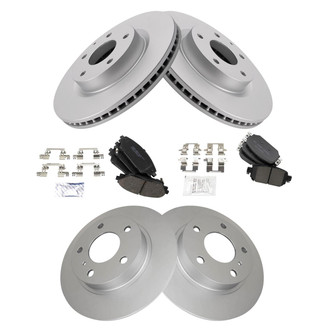 TRQ® - Front and Rear Disc Brake Kit with Ceramic Pads