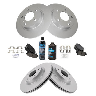 TRQ® - Front and Rear Disc Brake Kit with Ceramic Pads