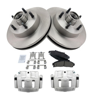 TRQ® - Front Disc Brake Kit with Ceramic Pads and Calipers