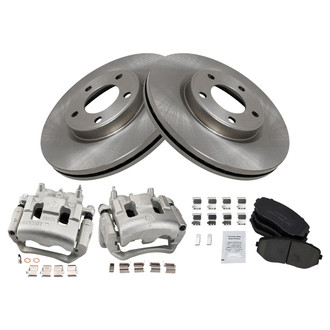 TRQ® - Front Disc Brake Kit with Ceramic Pads and Calipers
