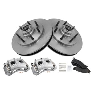 TRQ® - Front Disc Brake Kit with Semi-Metallic Pads and Calipers