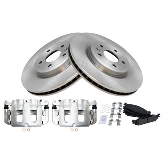 TRQ® - Front Disc Brake Kit with Semi-Metallic Pads and Calipers
