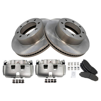 TRQ® - Front Disc Brake Kit with Semi-Metallic Pads and Calipers