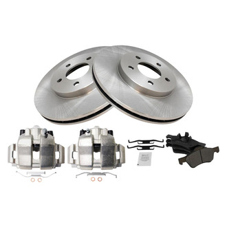 TRQ® - Front Disc Brake Kit with Semi-Metallic Pads and Calipers