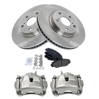 TRQ® - Front Disc Brake Kit with Semi-Metallic Pads and Calipers