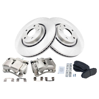 TRQ® - Front Disc Brake Kit with Semi-Metallic Pads and Calipers