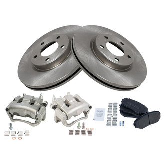 TRQ® - Front Disc Brake Kit with Semi-Metallic Pads and Calipers