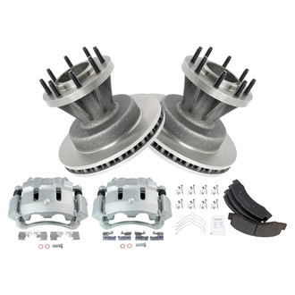 TRQ® - Front Disc Brake Kit with Semi-Metallic Pads and Calipers