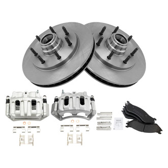 TRQ® - Front Disc Brake Kit with Semi-Metallic Pads and Calipers