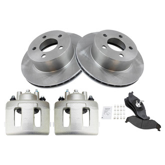 TRQ® - Front Disc Brake Kit with Semi-Metallic Pads and Calipers