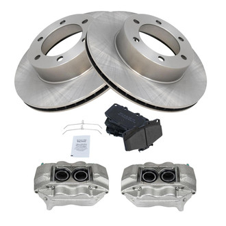 TRQ® - Front Disc Brake Kit with Semi-Metallic Pads and Calipers