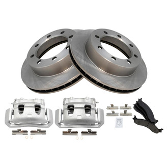 TRQ® - Front Disc Brake Kit with Semi-Metallic Pads and Calipers