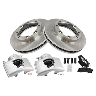TRQ® - Front Disc Brake Kit with Semi-Metallic Pads and Calipers