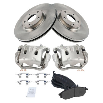 TRQ® - Disc Brake Kit with Semi-Metallic Pads and Calipers