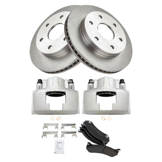 TRQ® - Front Disc Brake Kit with Semi-Metallic Pads and Calipers