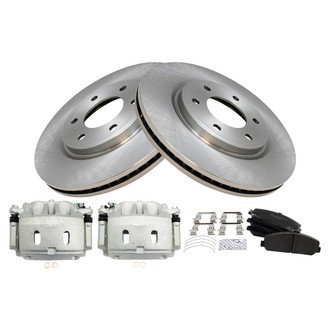 TRQ® - Front Disc Brake Kit with Semi-Metallic Pads and Calipers
