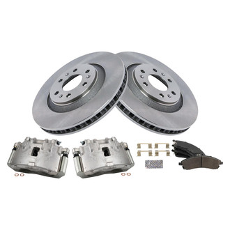 TRQ® - Front Disc Brake Kit with Semi-Metallic Pads and Calipers