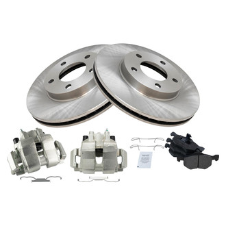 TRQ® - Front Disc Brake Kit with Semi-Metallic Pads and Calipers