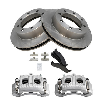 TRQ® - Front Disc Brake Kit with Semi-Metallic Pads and Calipers