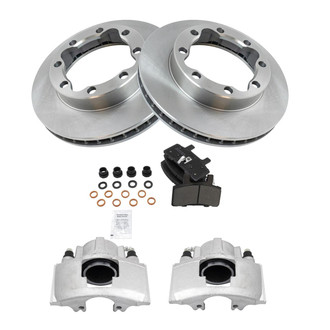 TRQ® - Front Disc Brake Kit with Semi-Metallic Pads and Calipers