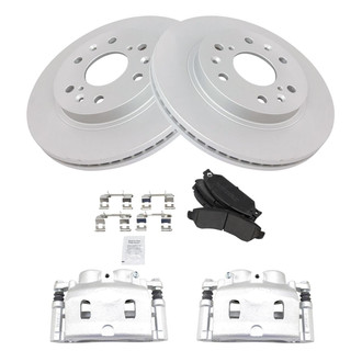TRQ® - Front Disc Brake Kit with Semi-Metallic Pads and Calipers