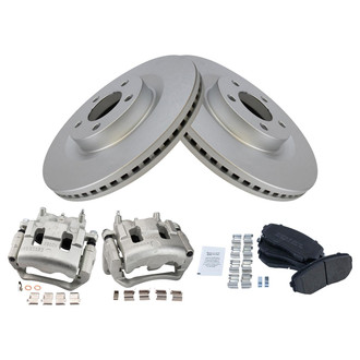 TRQ® - Front Disc Brake Kit with Semi-Metallic Pads and Calipers