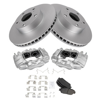 TRQ® - Front Disc Brake Kit with Semi-Metallic Pads and Calipers