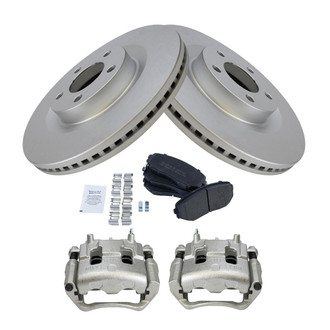 TRQ® - Front Disc Brake Kit with Semi-Metallic Pads and Calipers