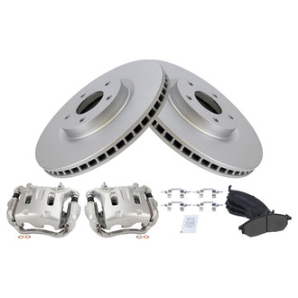 TRQ® - Front Disc Brake Kit with Semi-Metallic Pads and Calipers